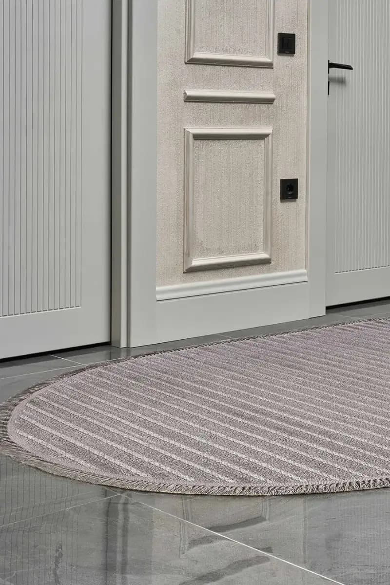 Deco Daisy 16666 Oval Tozumaz Makine Halısı 200X290 - Bej