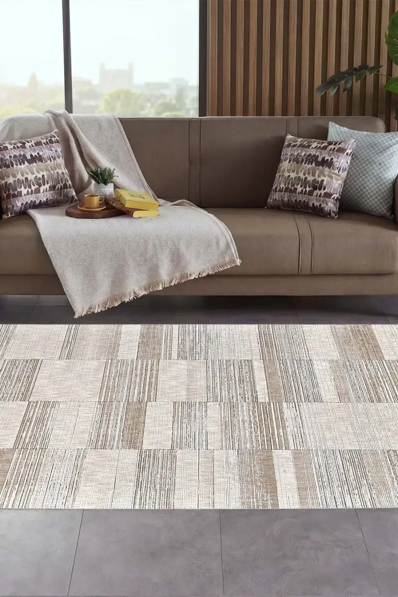 Adara 18347 Dikdörtgen Tozumaz Halı 200X290 - Bej