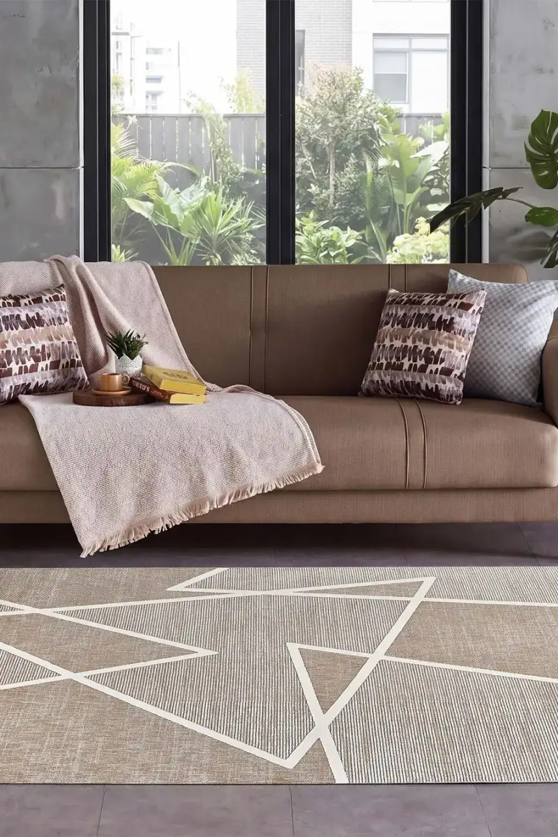 Adara 18352 Dikdörtgen Tozumaz Halı 200x290 - Bej