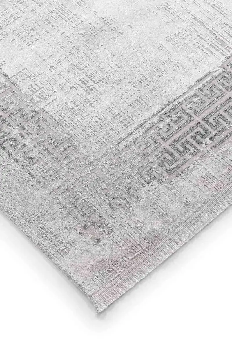 Black&Brown 11298 Doğal İplik Dikdörtgen Makine Halısı 200x290 - Gri 3