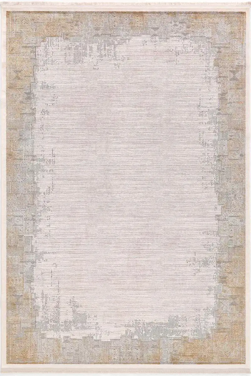 Black Brown 15468 Dikdörtgen Doğal İplik Makine Halısı 100X300 - Bakır 4