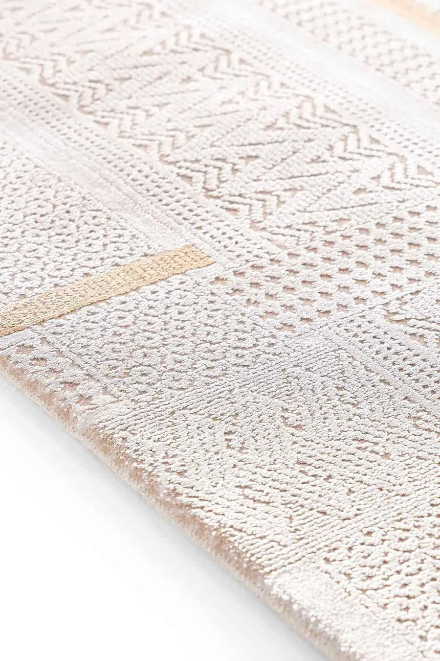Black&Brown 15470 Dikdörtgen Doğal İplik Makine Halısı 100X300 - Sarı 3