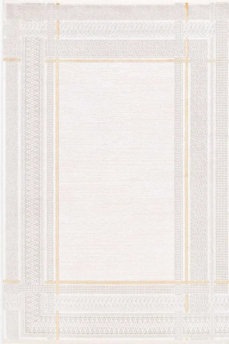 Black&Brown 15470 Dikdörtgen Doğal İplik Makine Halısı 100X300 - Sarı 4