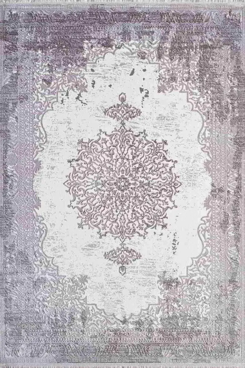 Carissa 11329 Dikdörtgen Akrilik Makine Halısı 160X230 - Gri 2