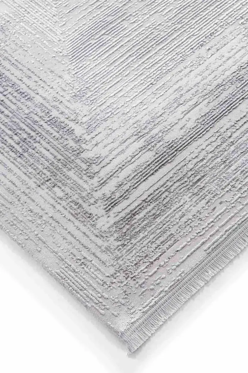 Carissa 16319 Dikdörtgen Akrilik Makine Halısı 160X230 - Gri