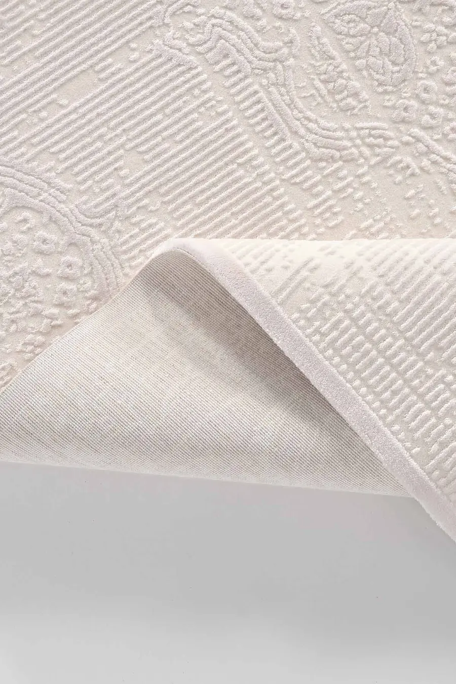 Carissa 16320 Dikdörtgen Akrilik Makine Halısı 160X230 - Krem 3