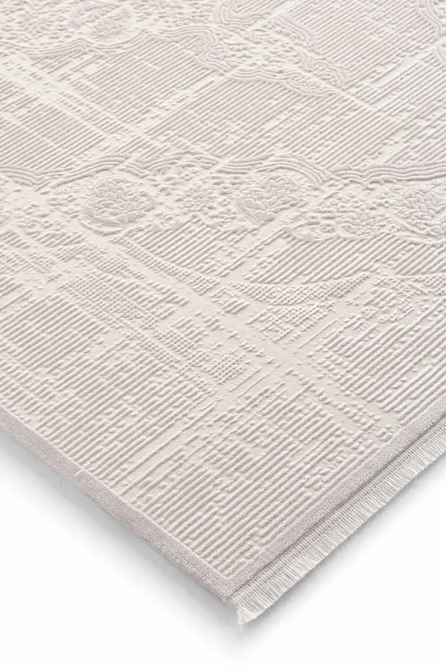 Carissa 16320 Dikdörtgen Akrilik Makine Halısı 160X230 - Krem 4