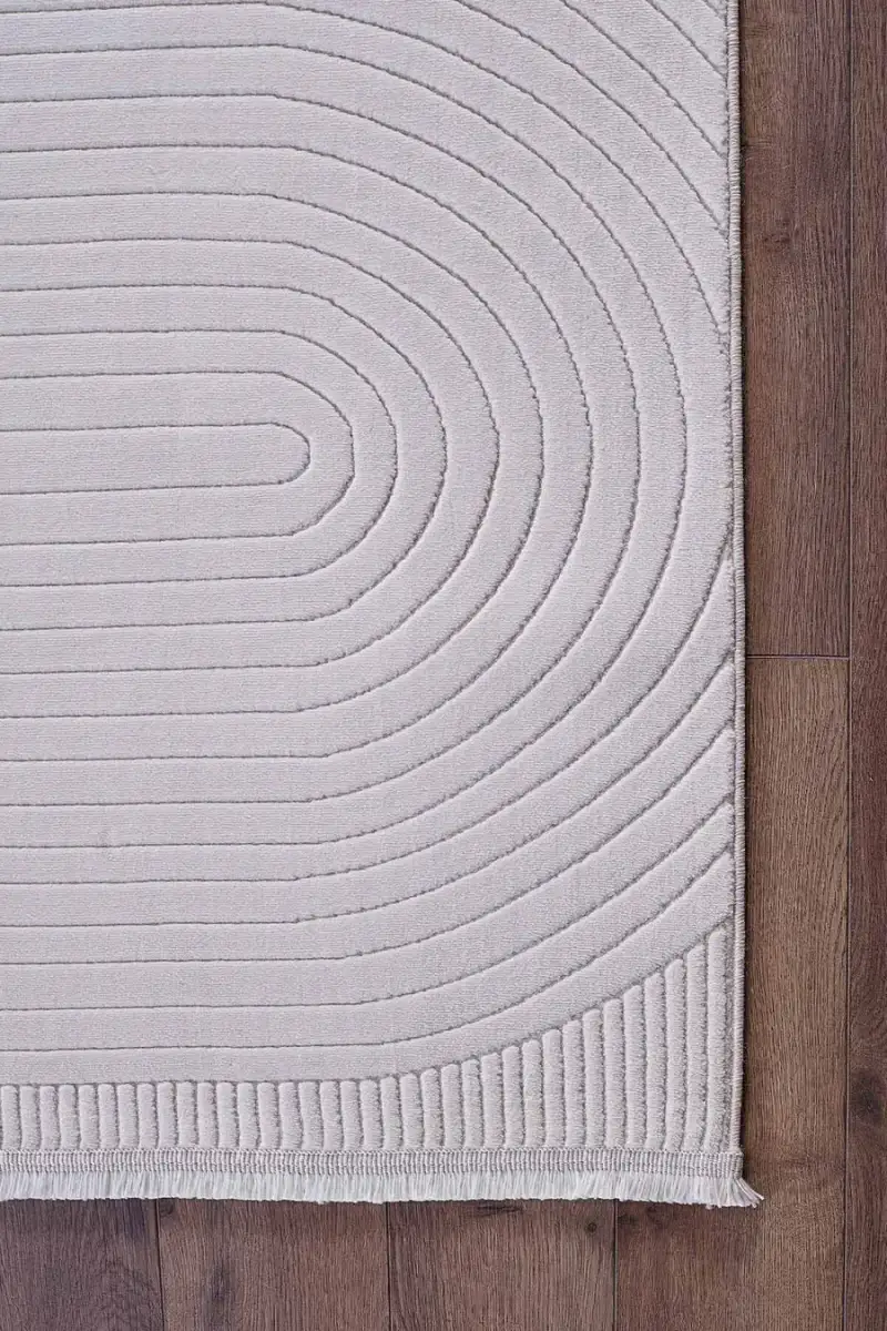 Deco Avior 17447 Dikdörtgen Geometrik Desenli Halı 80x000 - Krem 6