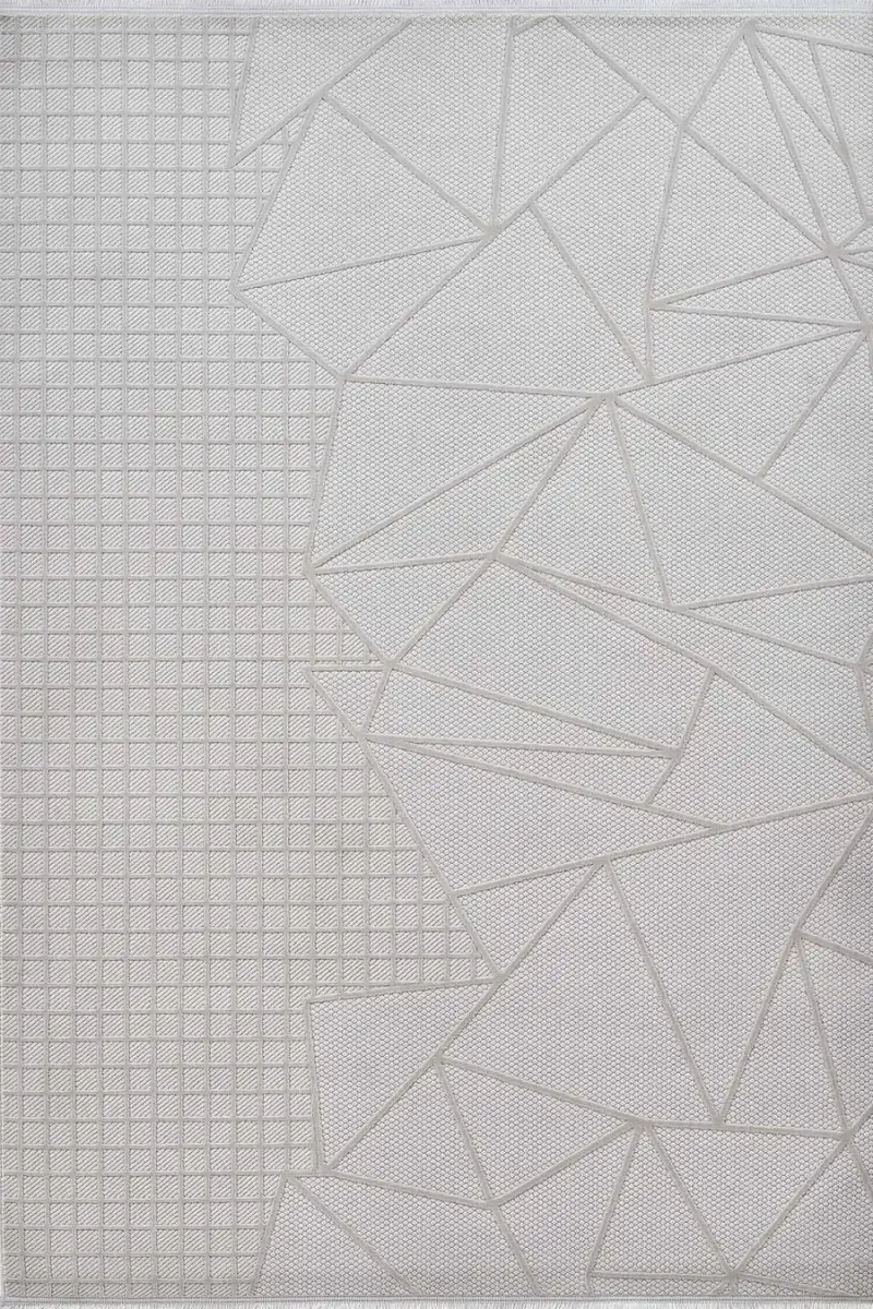 Deco Avior 17452 Dikdörtgen Geometrik Desenli Halı 80x000 - Krem 2