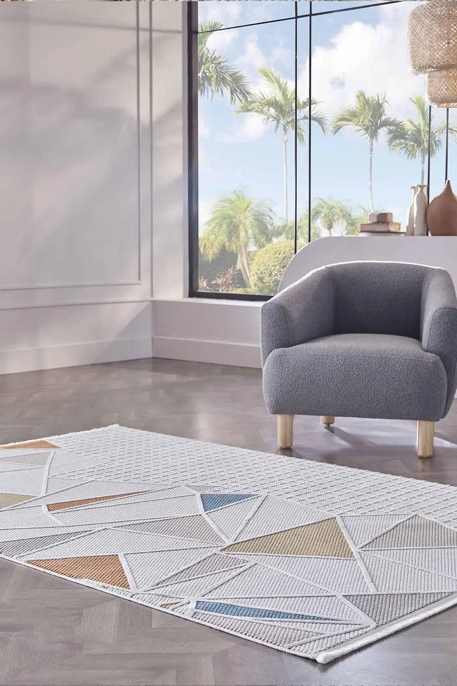 Deco Avior 17452 Dikdörtgen Geometrik Desenli Halı 80x000 - Multi