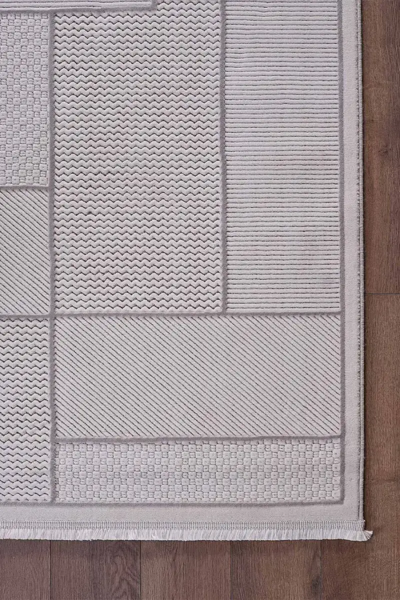 Deco Avior 17612 Dikdörtgen Geometrik Desenli Halı 80x000 - Krem 5