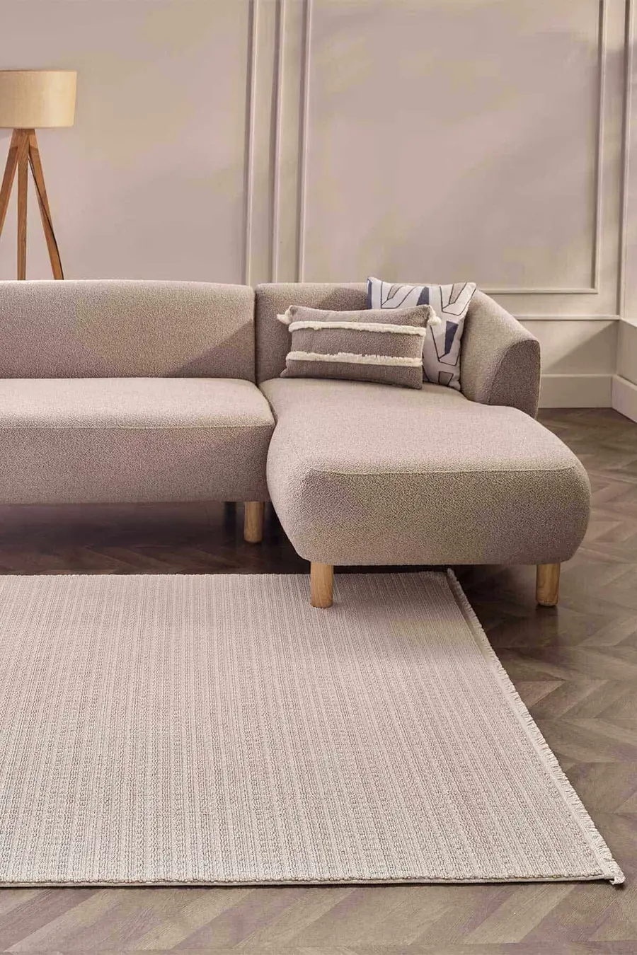 Deco Curlina 80044 Dikdörtgen Bukleli Halı 160x000 - Bej 4