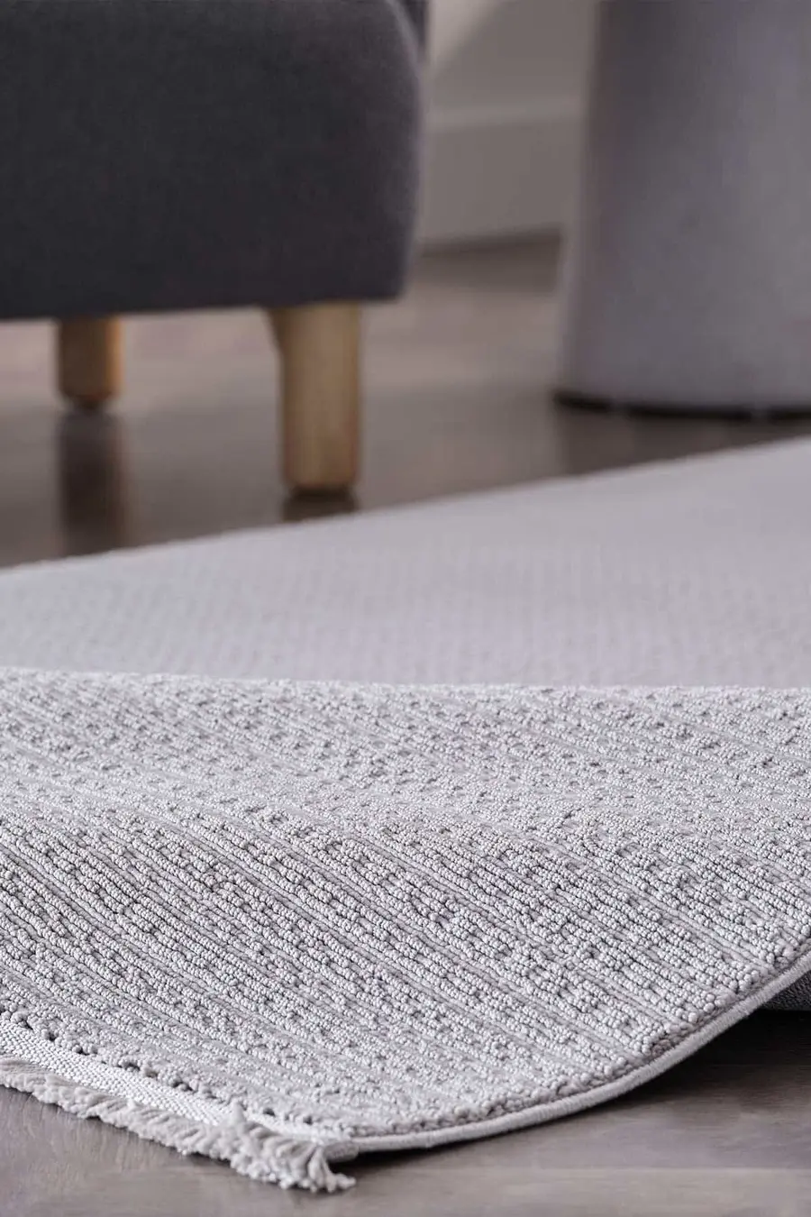 Deco Curlina 80044 Dikdörtgen Bukleli Halı 160x000 - Gri 4