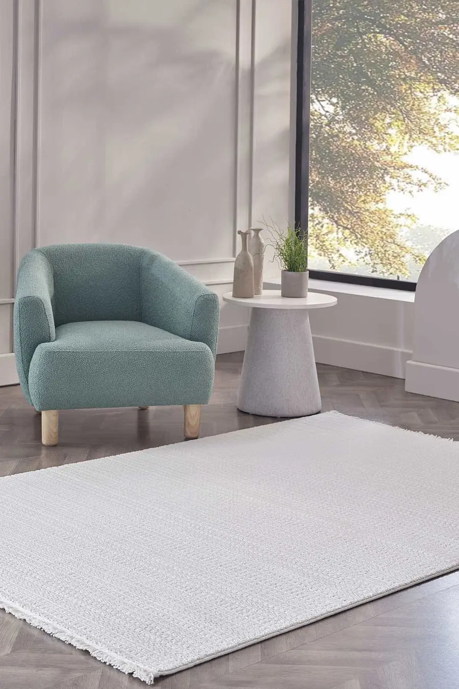 Deco Curlina 80044 Dikdörtgen Bukleli Halı 160x000 - Krem 2
