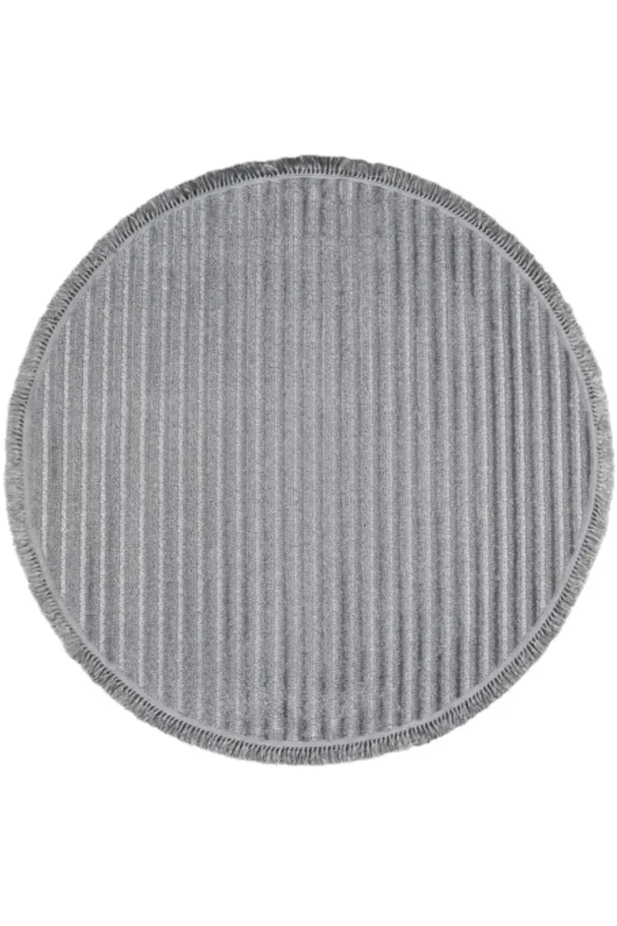 Deco Daisy 16666 Daire Tozumaz Makine Halısı 120x120 - Gri 3