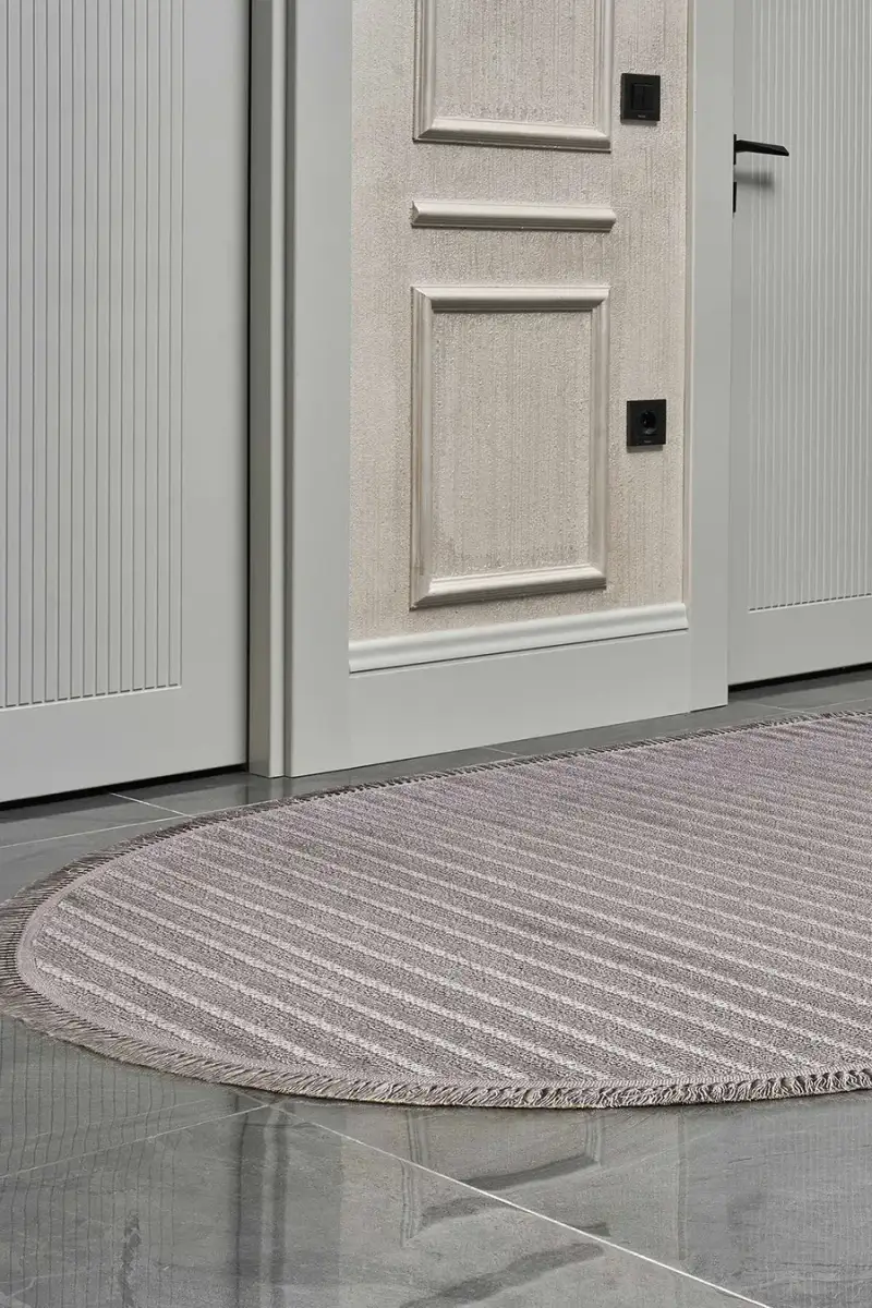 Deco Daisy 16666 Oval Tozumaz Makine Halısı 200X290 - Bej