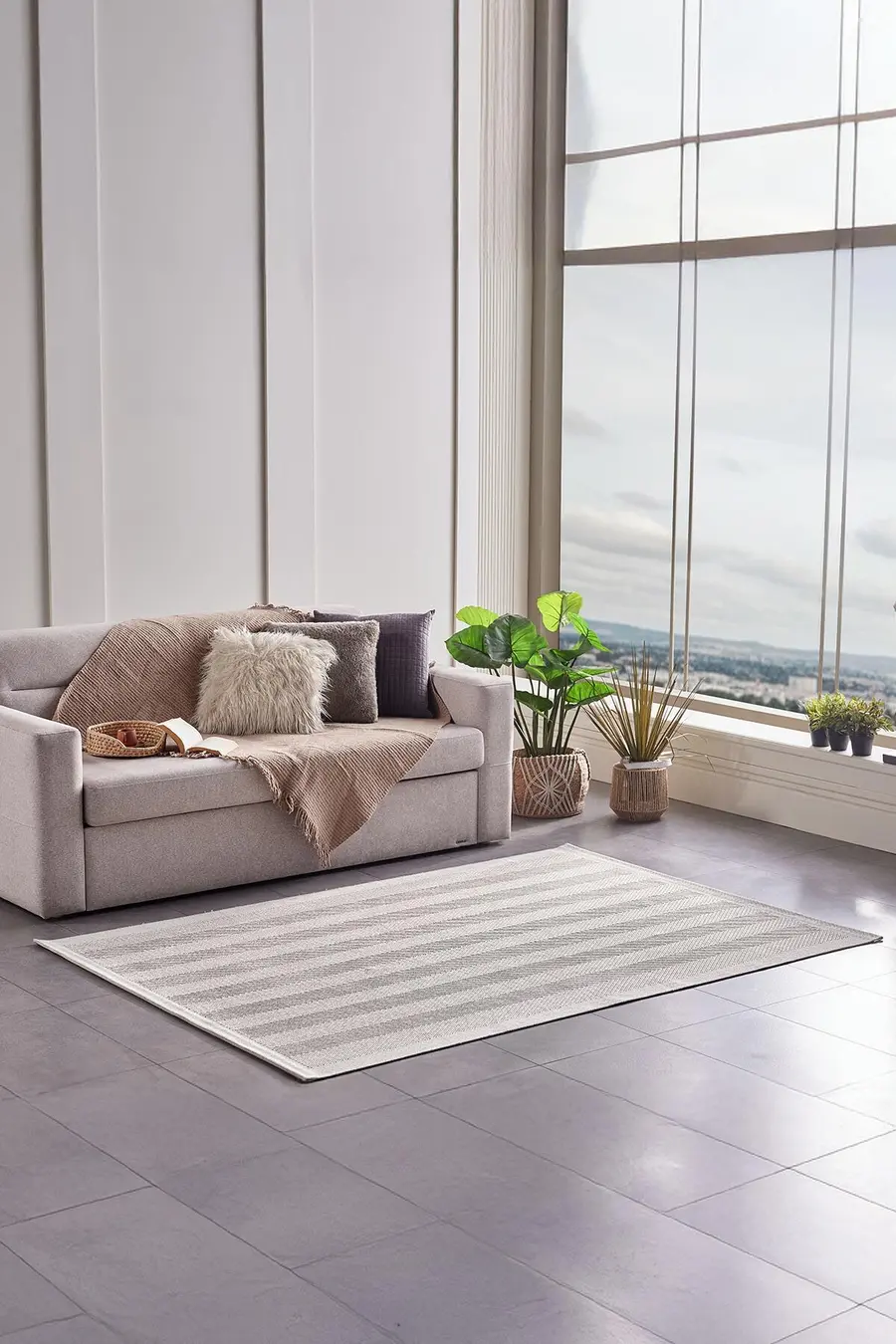 Deco Sisal 80140 Dikdörtgen Yıkanabilir Antitoz Halı 80X150 - Bej