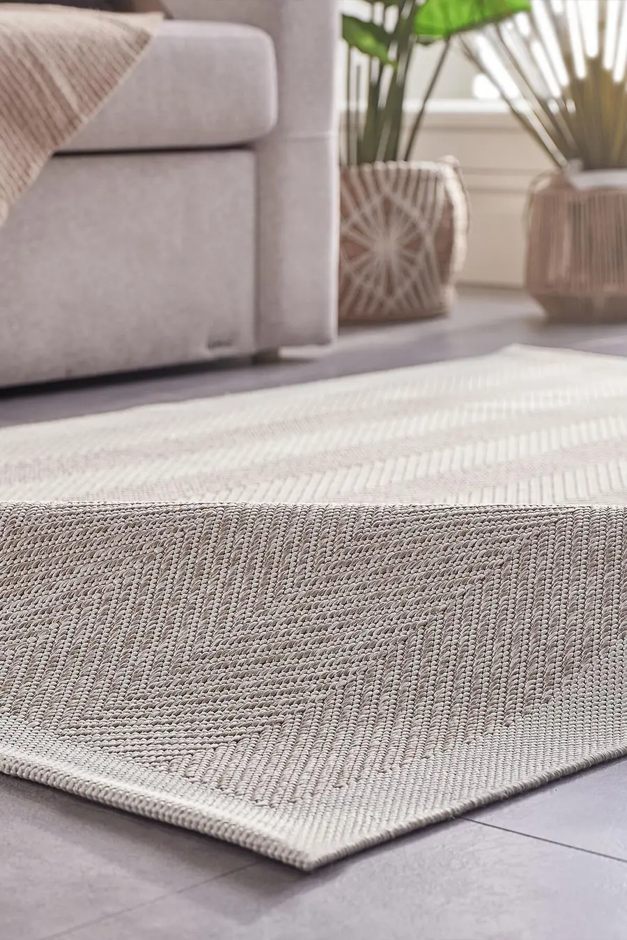 Deco Sisal 80140 Dikdörtgen Yıkanabilir Antitoz Halı 80X150 - Bej 4