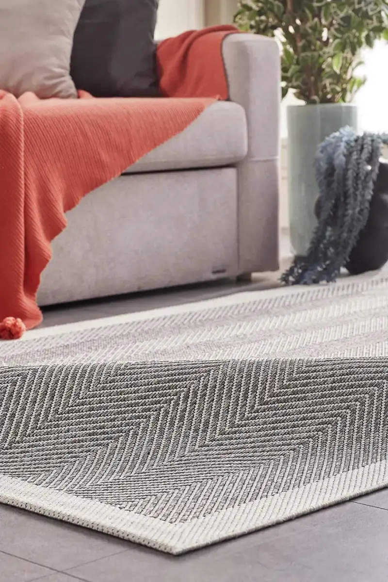 Deco Sisal 80140 Dikdörtgen Yıkanabilir Antitoz Halı 80X150 - Gri 3