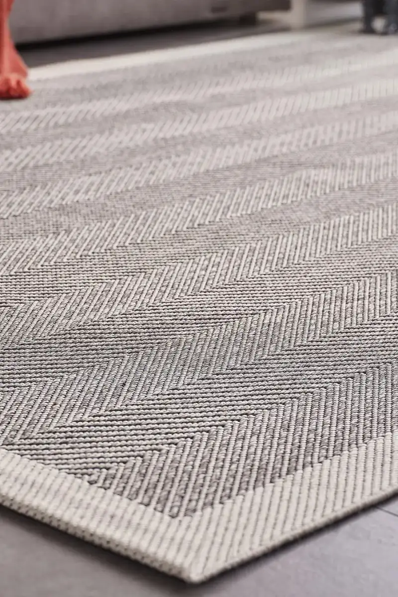 Deco Sisal 80140 Dikdörtgen Yıkanabilir Antitoz Halı 80X150 - Gri 4