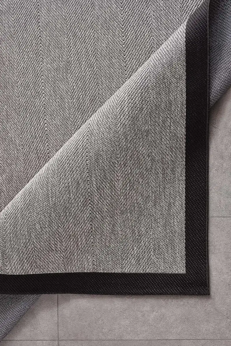Deco Sisal 80142 Dikdörtgen Yıkanabilir Antitoz Halı 80X150 - Gri 5