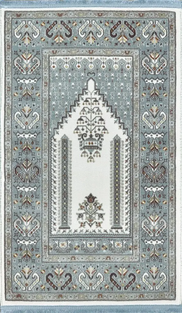 Doqu 18359  Gri Antitoz Seccade Mavi - 80X130