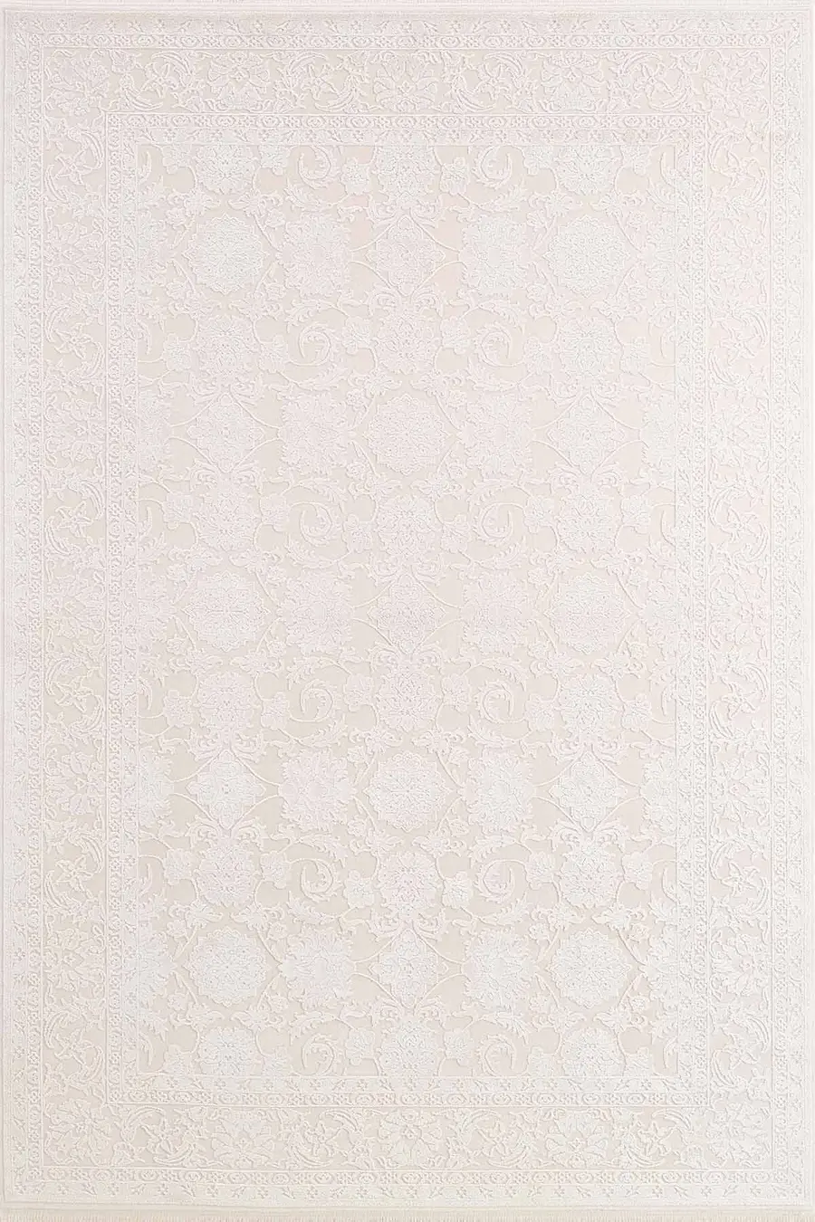 Esiliva 11309 Dikdörtgen Doğal İplik Makine Halısı 160X230 - Krem 2