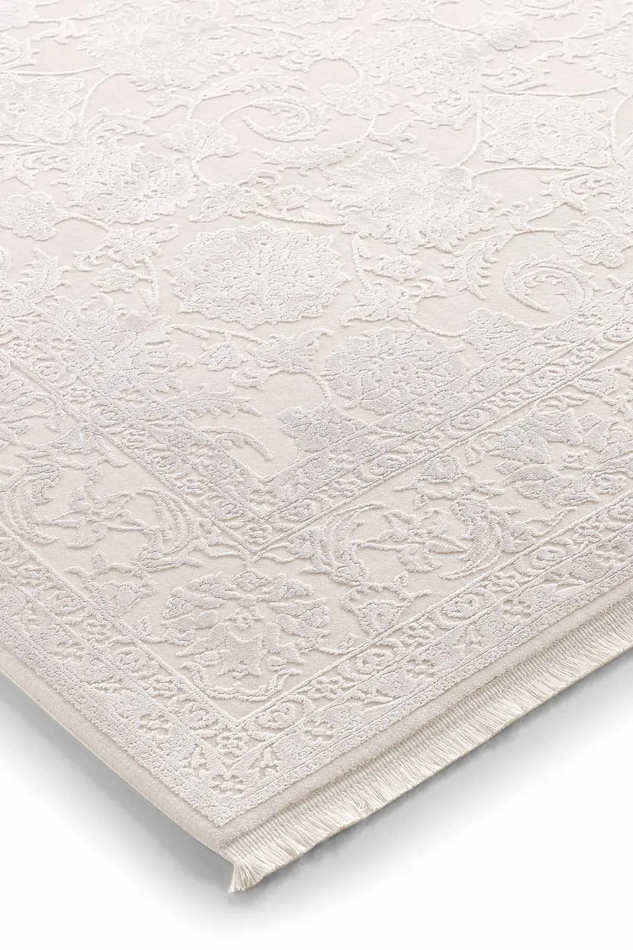 Esiliva 11309 Dikdörtgen Doğal İplik Makine Halısı 160X230 - Krem 5