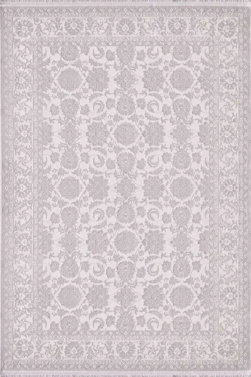 Esiliva 11309 Dikdörtgen Doğal İplik Makine Halısı 240X340 - Gri 2