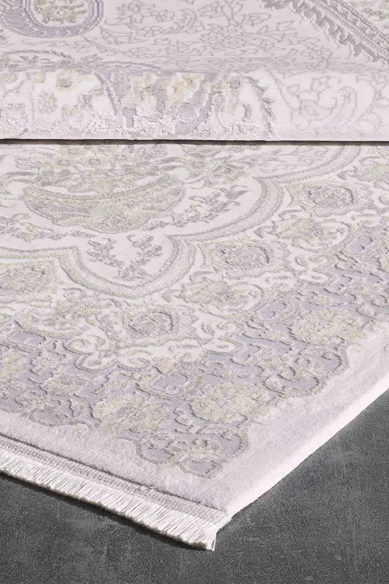 Esiliva 11431 Dikdörtgen Doğal İplik Makine Halısı 160X230 - Krem 4