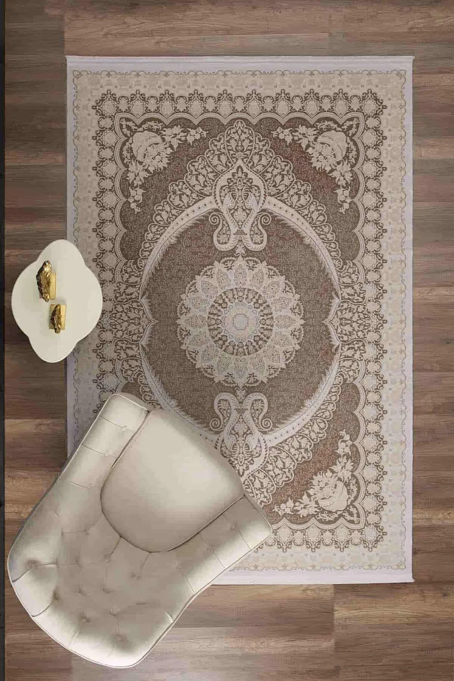 Esiliva 11431 Dikdörtgen Doğal İplik Makine Halısı 160X230 - Vizon