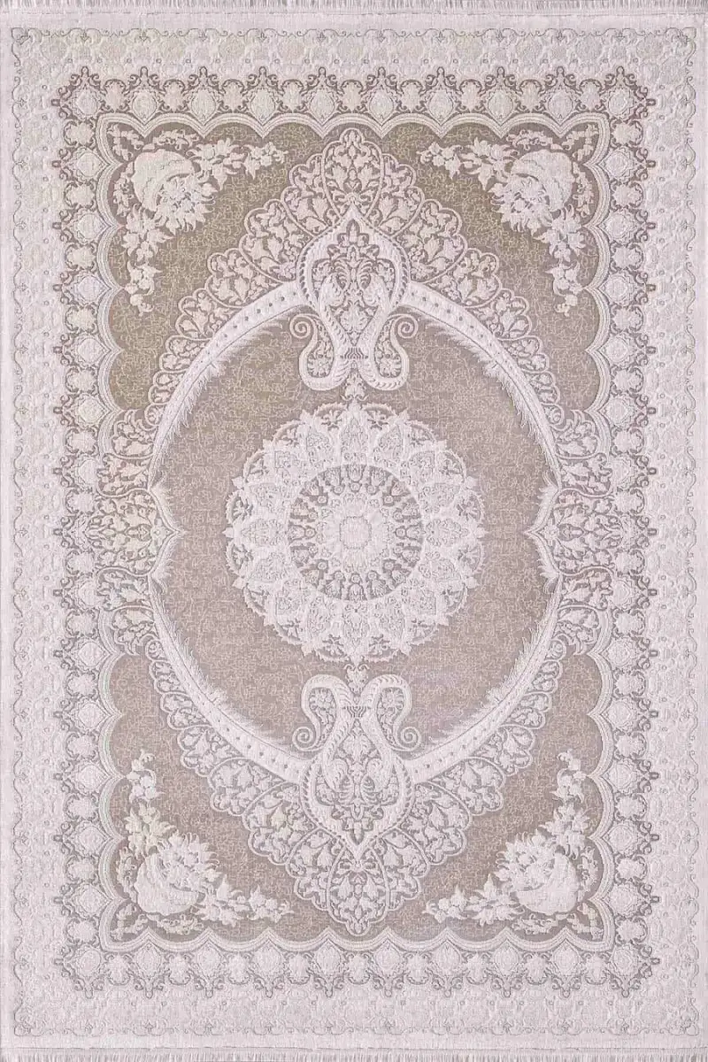 Esiliva 11431 Dikdörtgen Doğal İplik Makine Halısı 160X230 - Vizon 2