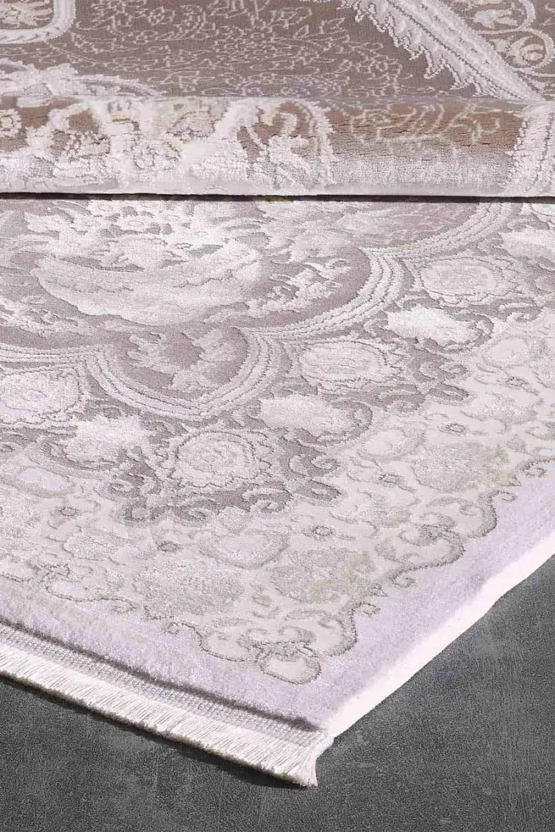 Esiliva 11431 Dikdörtgen Doğal İplik Makine Halısı 160X230 - Vizon 4