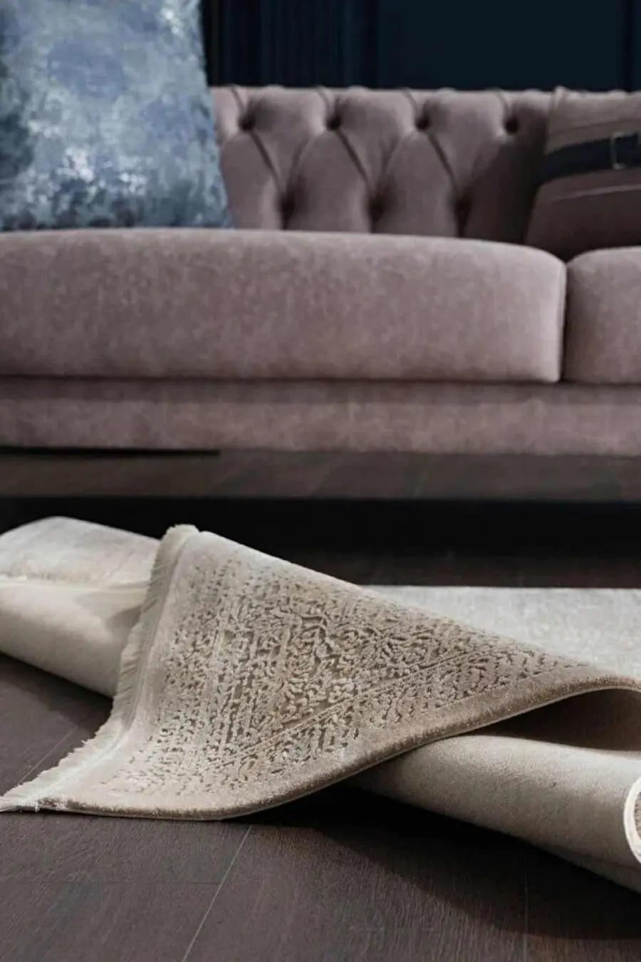 Esiliva 13886 Dikdörtgen Doğal İplik Makine Halısı 100X300 - Sarı