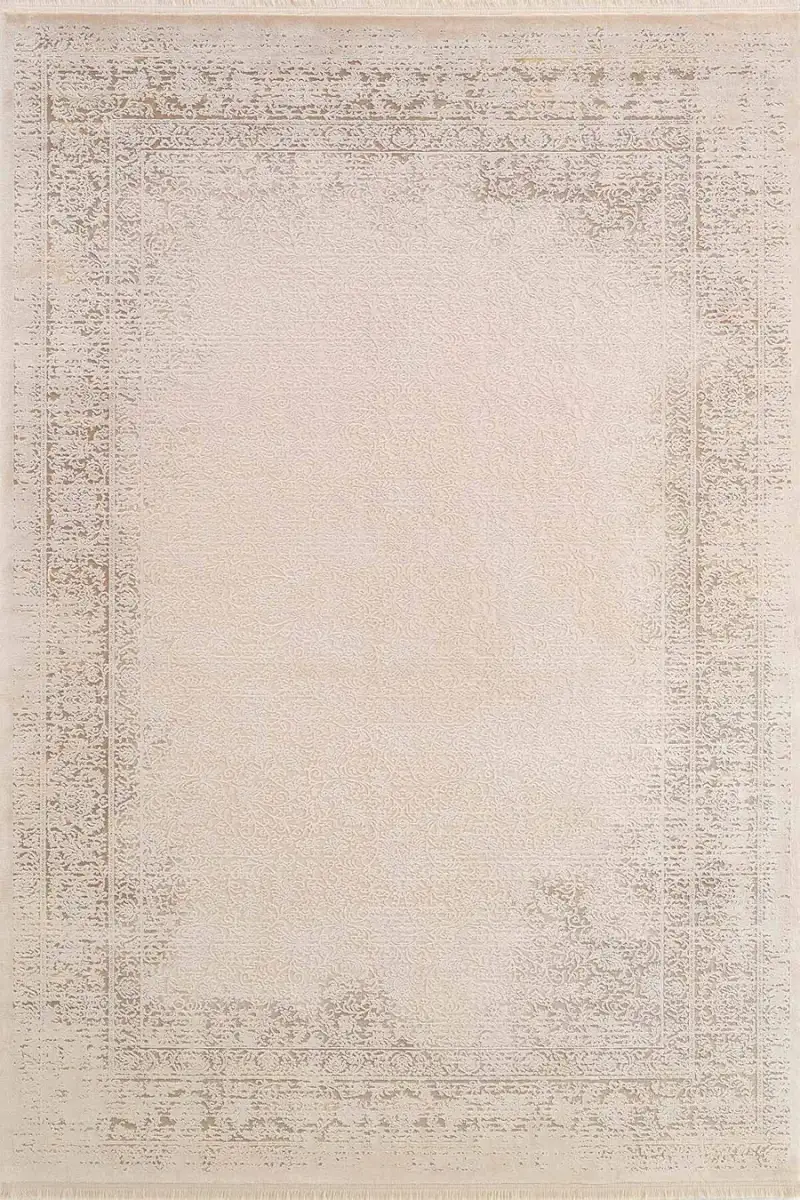 Esiliva 13886 Dikdörtgen Doğal İplik Makine Halısı 100X300 - Sarı 2