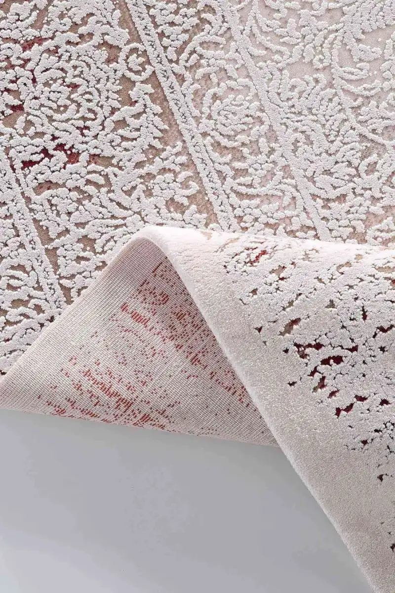 Esiliva 13886 Dikdörtgen Doğal İplik Makine Halısı 160X230 - Bordo 5