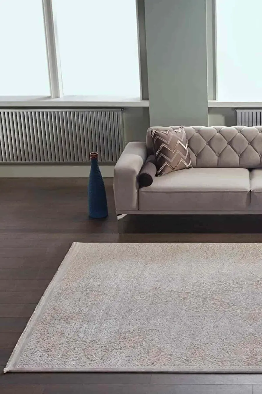 Esiliva 13921 Dikdörtgen Doğal İplik Makine Halısı 120X180 - Vizon