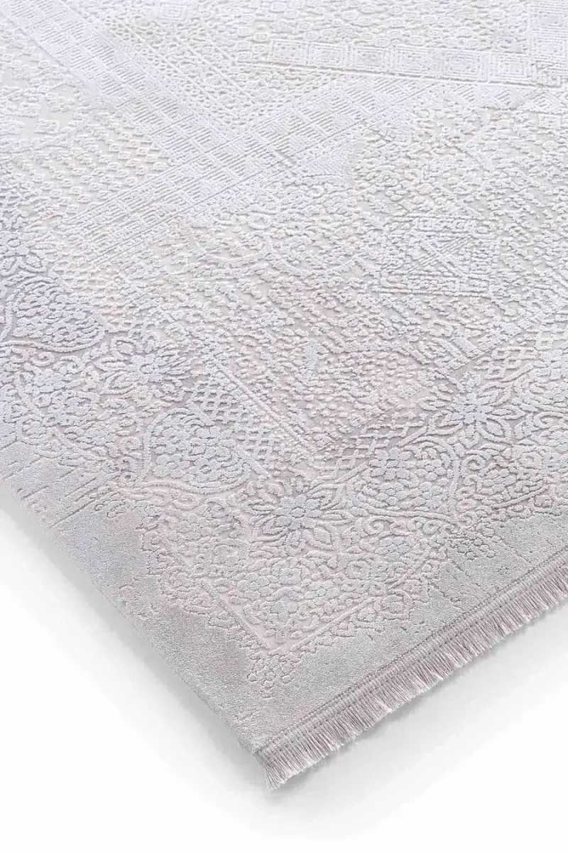 Esiliva 16717 Dikdörtgen Doğal İplik Makine Halısı 160X230 - Gri 4