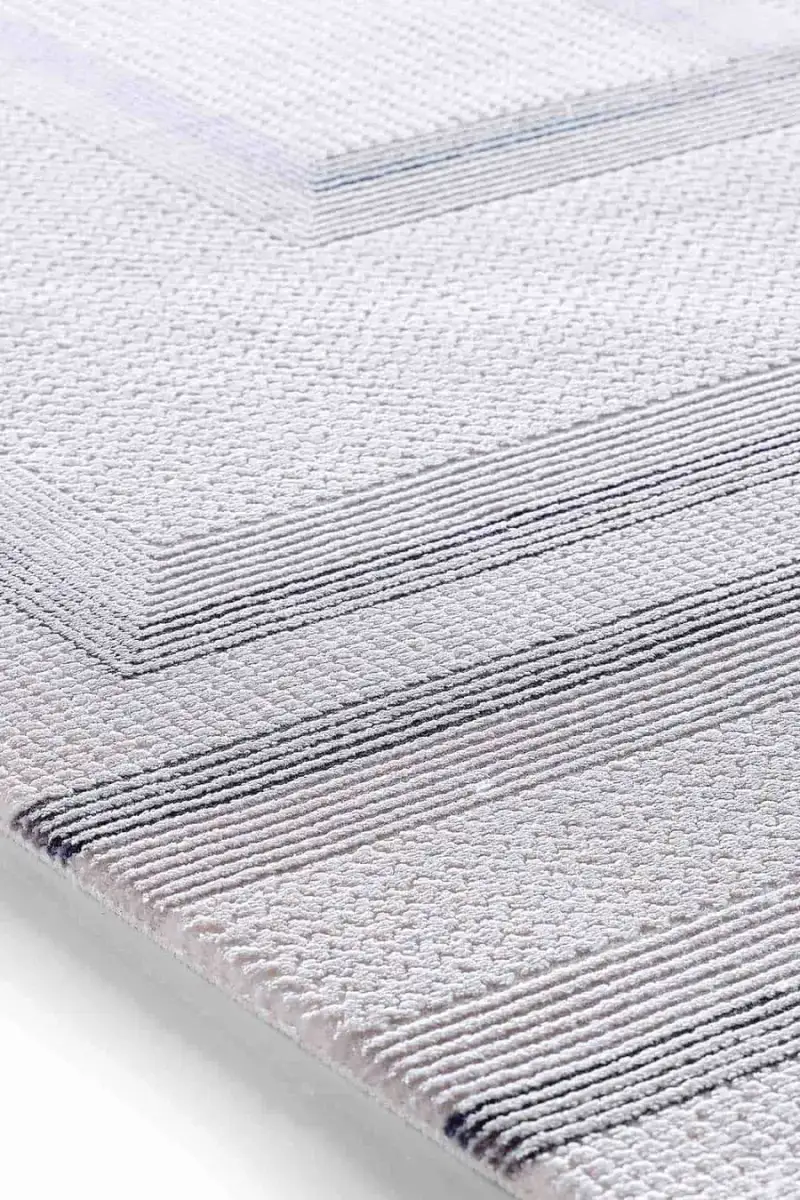Esiliva 16719 Dikdörtgen Doğal İplik Makine Halısı 160X230 - Mavi
