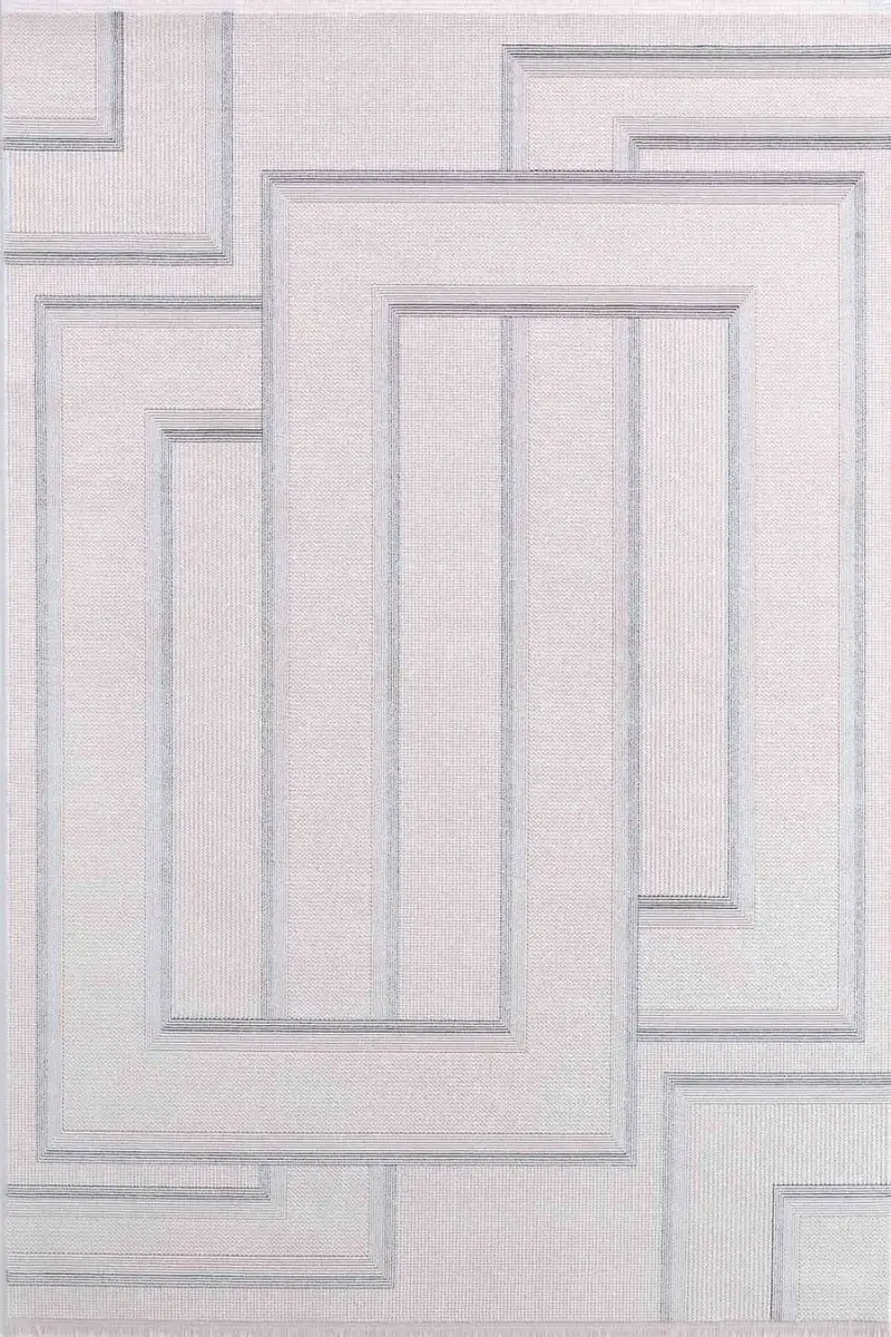 Esiliva 16719 Dikdörtgen Doğal İplik Makine Halısı 160X230 - Mavi 2