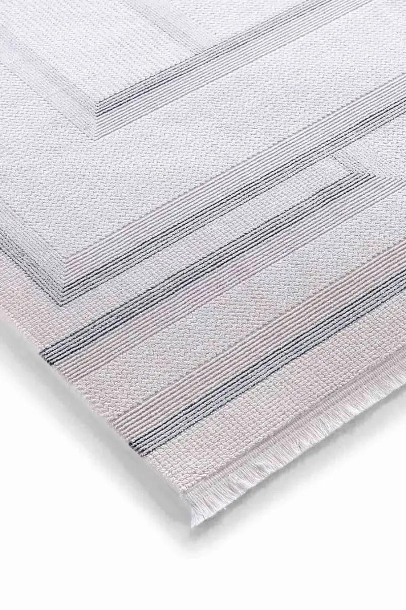 Esiliva 16719 Dikdörtgen Doğal İplik Makine Halısı 160X230 - Mavi 4