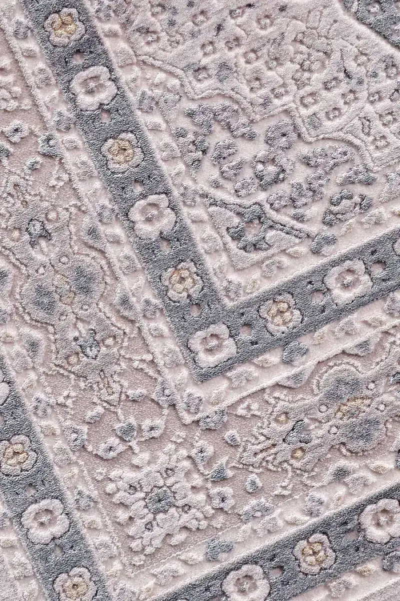 Galina 16636 Dikdörtgen Akrilik Makine Halısı 160X230 - Mavi 3