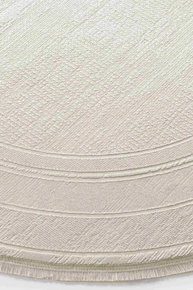 Galina 16649 Oval Akrilik Makine Halısı 160x230 - Krem 4