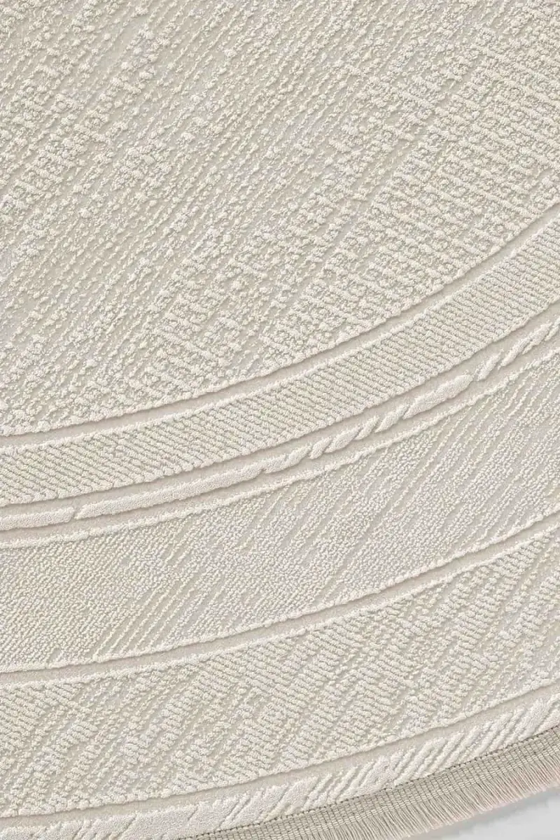 Galina 16649 Oval Akrilik Makine Halısı 160x230 - Krem 5