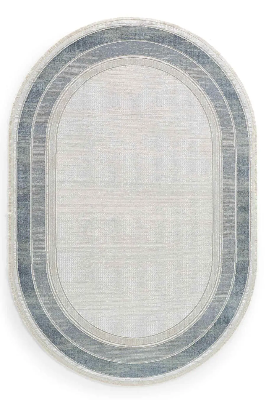 Galina 16649 Oval Akrilik Makine Halısı 160x230 - Mavi 2
