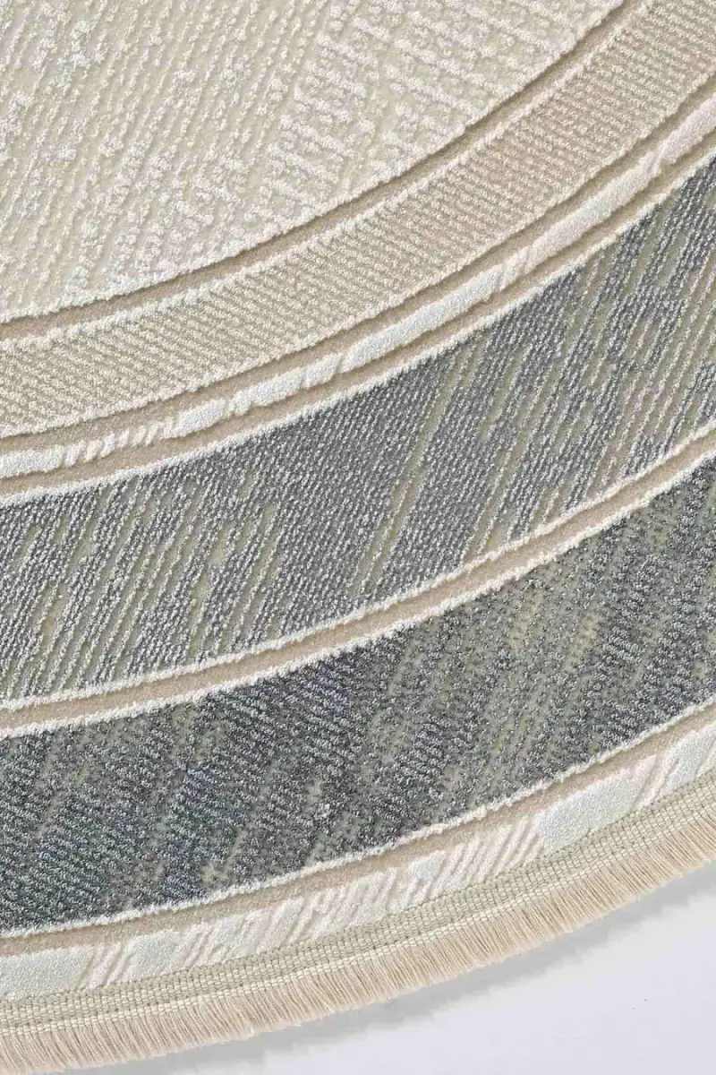Galina 16649 Oval Akrilik Makine Halısı 160x230 - Mavi 5