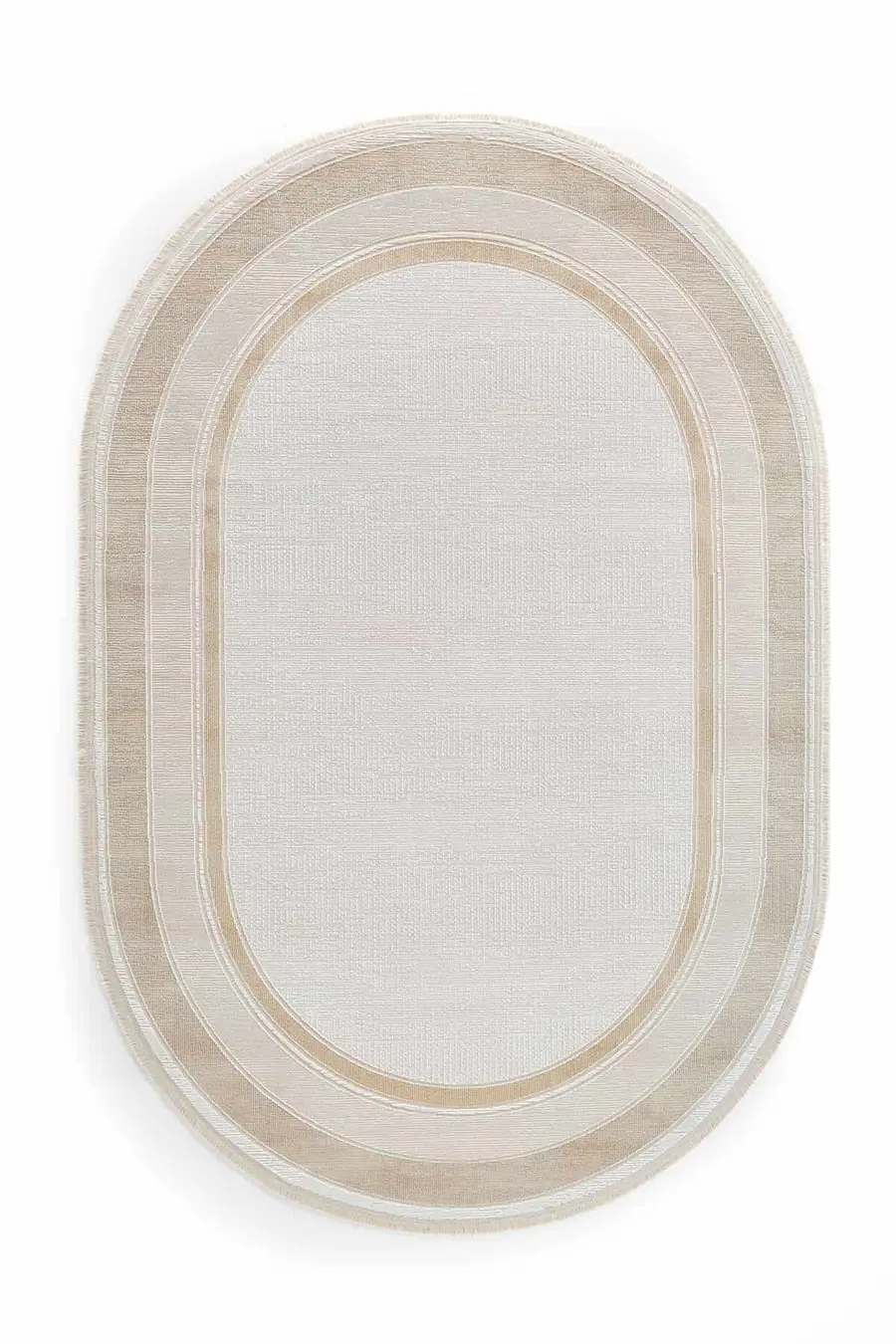 Galina 16649 Oval Akrilik Makine Halısı 160x230 - Sarı 2