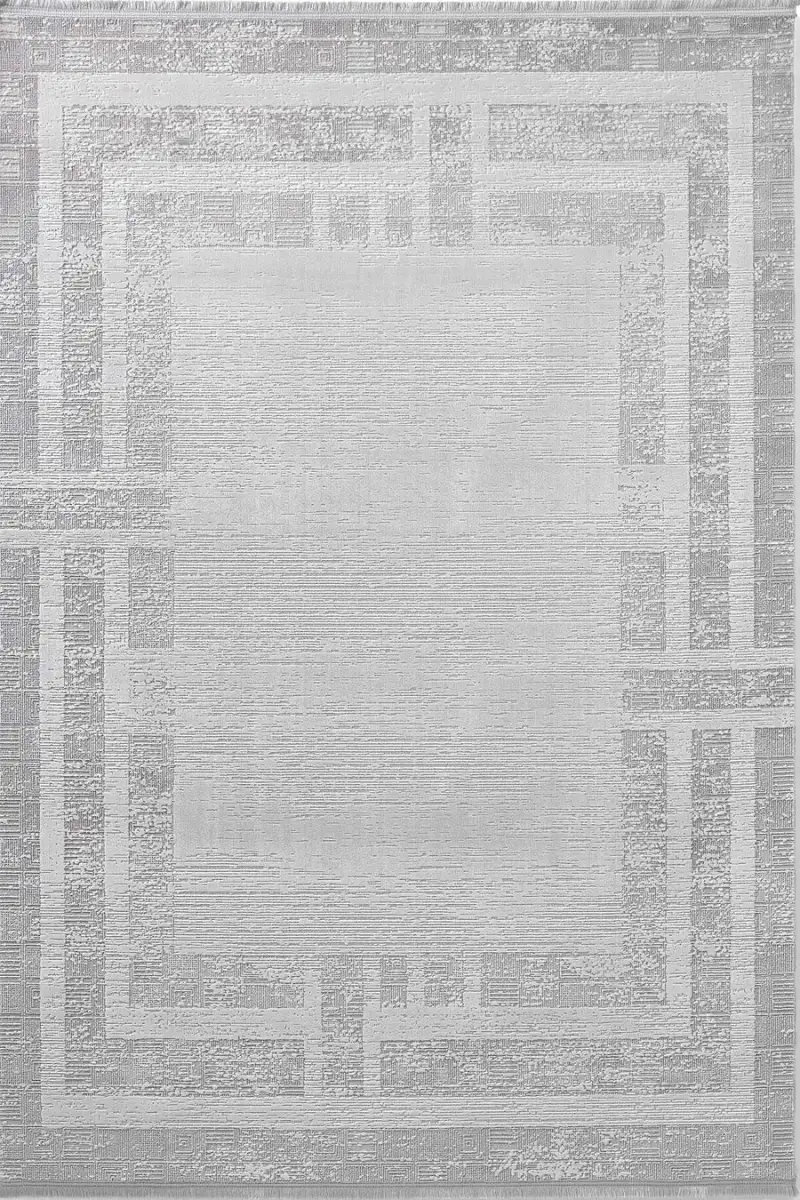 Galina 16650 Dikdörtgen Akrilik Makine Halısı 160X230 - Gri 2