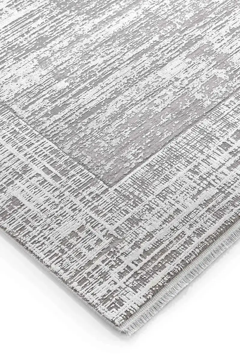 İpekzade100 11379 Dikdörtgen Akrilik Makine Halısı 240X340 - Gri 3