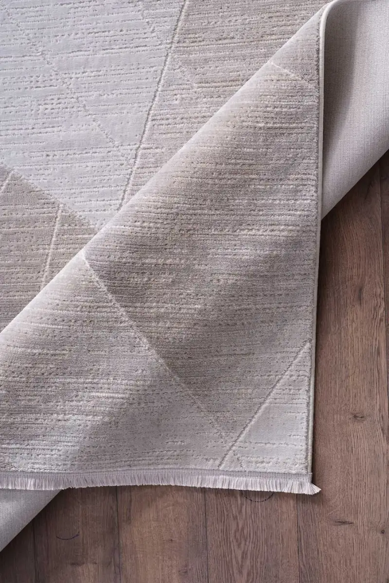 Ledax 17741 Dikdörtgen Polyester Makine Halısı Gri - 160X230 5